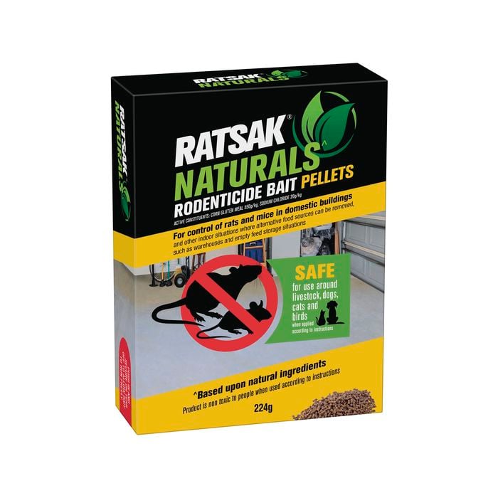 RATSAK 224g Rodent Naturals Rodenticide Bait Pellets