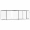 vidaXL Dog Cage with Door Dog Kennel Crate Animal House Grey Galvanised Steel