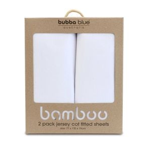 2pc Bubba Blue Soft Jersey Bedside Sleeper Baby Fitted Sheets