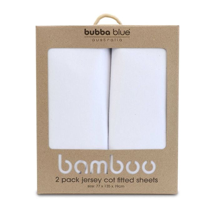 2pc Bubba Blue Soft Jersey Bedside Sleeper Baby Fitted Sheets