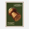 Galrie Léon Chandon Vintage Champagne Poster - Elegant French Art Print for Home Decor, Wood Frame, A4 21 x 30cm (8 x 12inch)