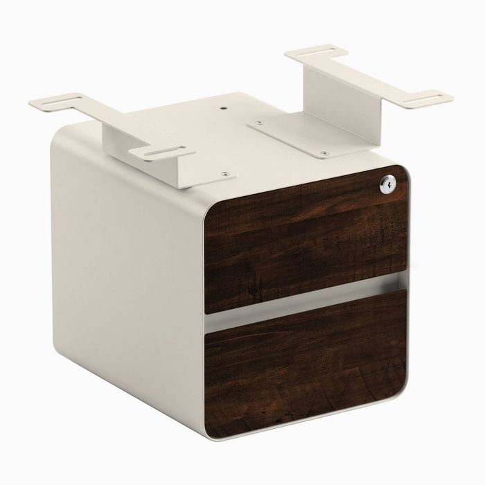 Desky Minimal Under Desk Cabinet Wheat Frame