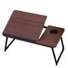 Catzon Laptop Desk For Bed With 5 Adjustable Angles & Cup Holder-brown