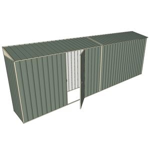 Build-a-Shed 0.8 x 6 x 2m Skillion Shed with Single Hinged Side Door - Green
