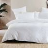 Bambury Panama Jacquard Polycotton Quilt Cover Set Steel Home Bedding Queen