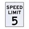 Sandleford 450 x 600mm 5km Speed Limit Plastic Sign