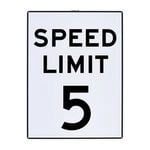 Sandleford 450 x 600mm 5km Speed Limit Plastic Sign