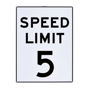 Sandleford 450 x 600mm 5km Speed Limit Plastic Sign