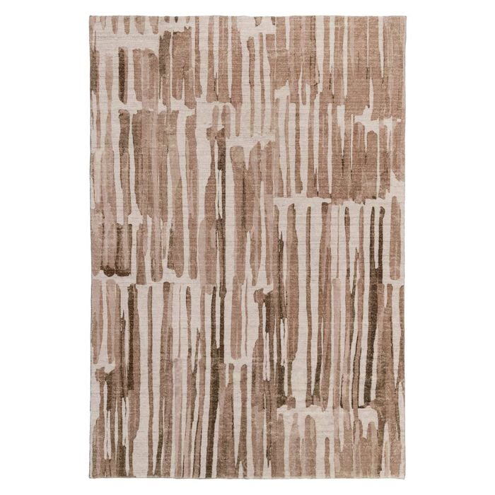 Loopsie-230cm X 160cm-vinki Beige And Cream Stiped Washable Rug