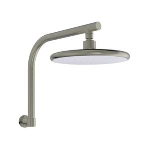 Revolution  Brushed Nickel Self Cleaning Overhead Rain Shower And Arm