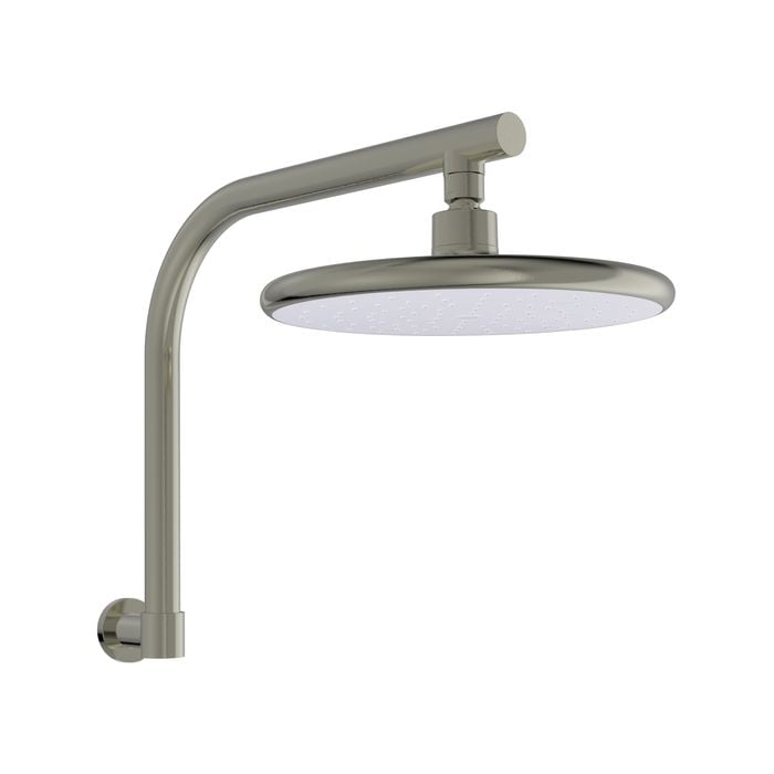 Revolution  Brushed Nickel Self Cleaning Overhead Rain Shower And Arm