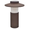 24.5cm Chocolate Brown Solar Pleated Hat Table Lamp