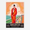 Galrie Brighton Vintage Travel Poster by Roger Broders Charming English Seaside Art, Poster Only, A4 21 x 30cm (8 x 12inch)