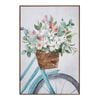 LVD Framed Canvas/Resin 60x90cm Floral Bike Wall Hanging Art