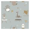 Animal Gymnastics Blue Wallpaper  53cm x 10.05m