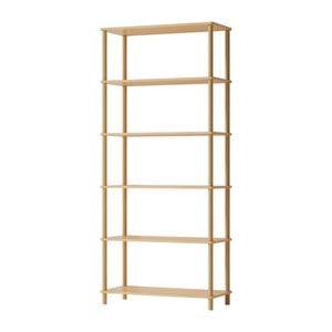 Oikiture Bookshelf 5 Tier Display Shelf Storage Shelves Stand Rack Natural