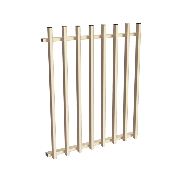 ProtectorAl 0350 - 0900mm W x 1050mm H Primrose Aluminium Batten Balustrade Panel