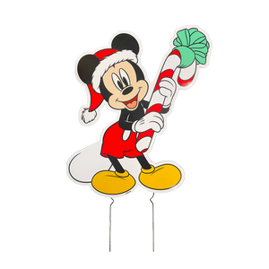 Disney Festive Mickey Corflute Garden Sign With Metal Stakes