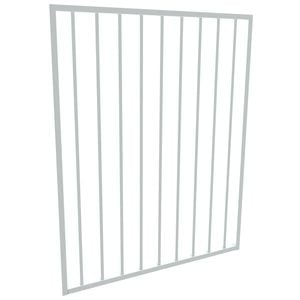 ProtectorAl 975 W x 1200mm H Pearl White Aluminium Square Picket Flat Top Pool Gate
