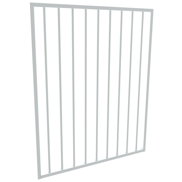 ProtectorAl 975 W x 1200mm H Pearl White Aluminium Square Picket Flat Top Pool Gate