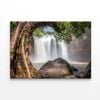 Amazing Water Fall with Rocks  Print 100% Australian Made 120 x 90cm  (Stretched)