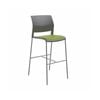 Olg Game Bar Stool Chrome Legs White Shell Lime Green Upholstered Seat Only
