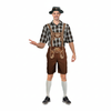 More Than Party Beer Man Costume Brown Checkered Bavarian Style Outfit S/M