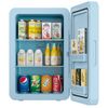 Advwin Mini Fridge 22L Camping Car Fridge with Cooler and Warmer Blue