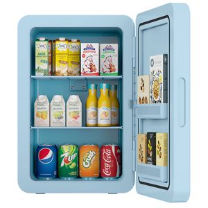 Advwin Mini Fridge 22L Camping Car Fridge with Cooler and Warmer Blue