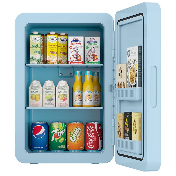 Advwin Mini Fridge 22L Camping Car Fridge with Cooler and Warmer Blue