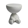 Levede Side Table Terrazzo Coffee Tables  Human Shape Bed Sofa Concrete Beige