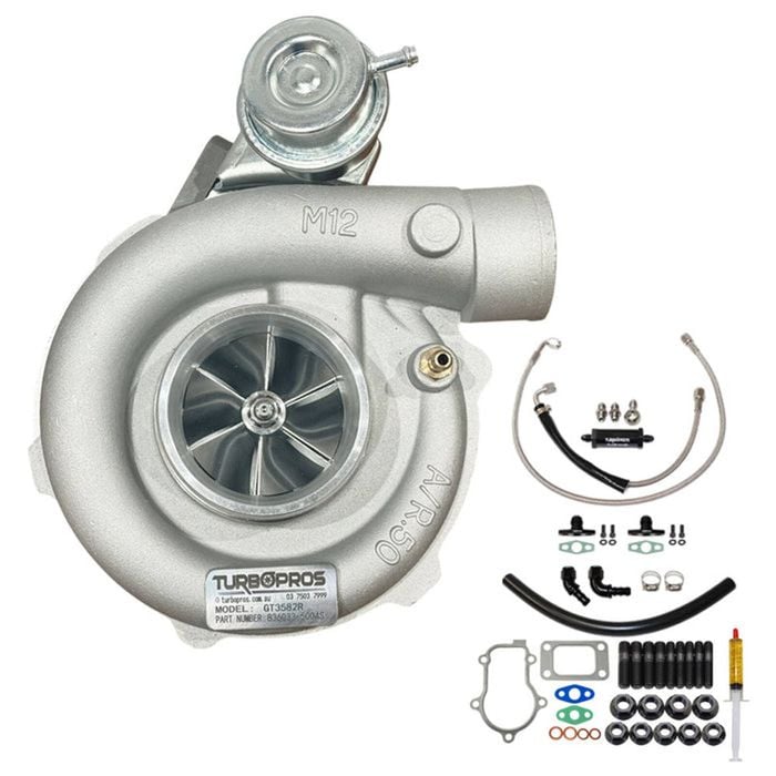 Upgrade Billet Gt3582r Turbo Charger With Oil Feed & Return Line Kit For Ford Falcon Ba Xr6 Barra 4.0l 2002-2005