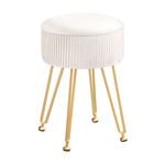 Artiss Ottoman Storage Vanity Stripe White
