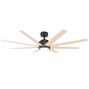 Vencha Titanic  RWS Tri-Control   1830mm ABS Blades DC Ceiling Fan with light - Black/Natural