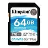 Kingston Canvas Go! Plus Memory Card 64 GB SD Class 10 UHS-I [SDG3/64GB]