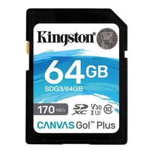 Kingston Canvas Go! Plus Memory Card 64 GB SD Class 10 UHS-I [SDG3/64GB]