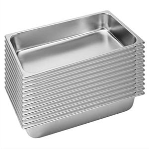SOGA 12X 1/1 GN Pans Stainless Steel 6.5cm Deep