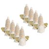 8PK Urban Tomte Angel with Beanie Hanging Decoration 8cm White Assorted