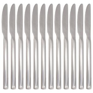 Tondo Stainless Steel Dinner Knives - 23cm - 24x Durable Rust Resistant Stainless Steel Dishwasher Safe Flatware Set