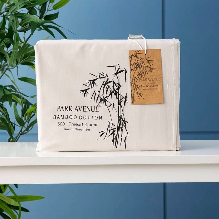 Park Avenue 500 Thread Count Bamboo Cotton Sheet Set Super King Dove