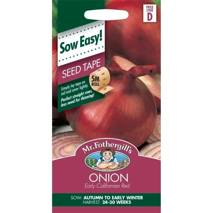 Mr Fothergill's Red Onion Seed Tape