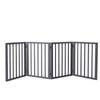 Pawz 4-Panel Wooden Foldable Pet Gate Grey