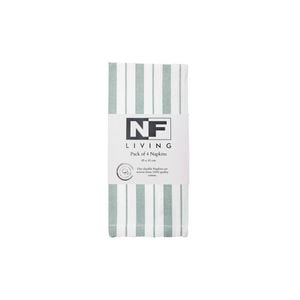 4pc NF Home & Entertaining Essentials French Napkins 45cmx45cm Striped Sage
