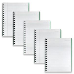 5pc Spirax 511 Hard Cover Notebook Writing Stationery Twin Wire 200-pages Green