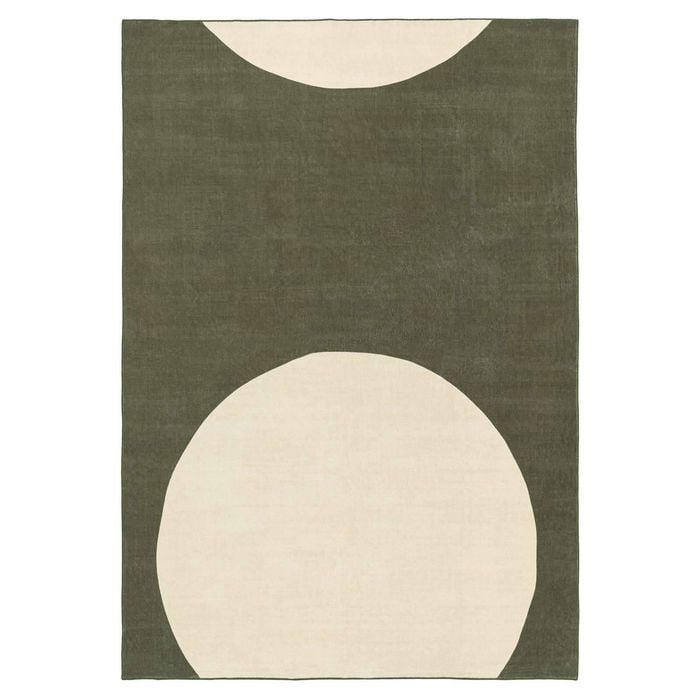 Loopsie-320cm X 230cm-torres Printed Forest Green Washable Rug