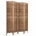 Artiss 4 Panel Room Divider Screen Timber Oak