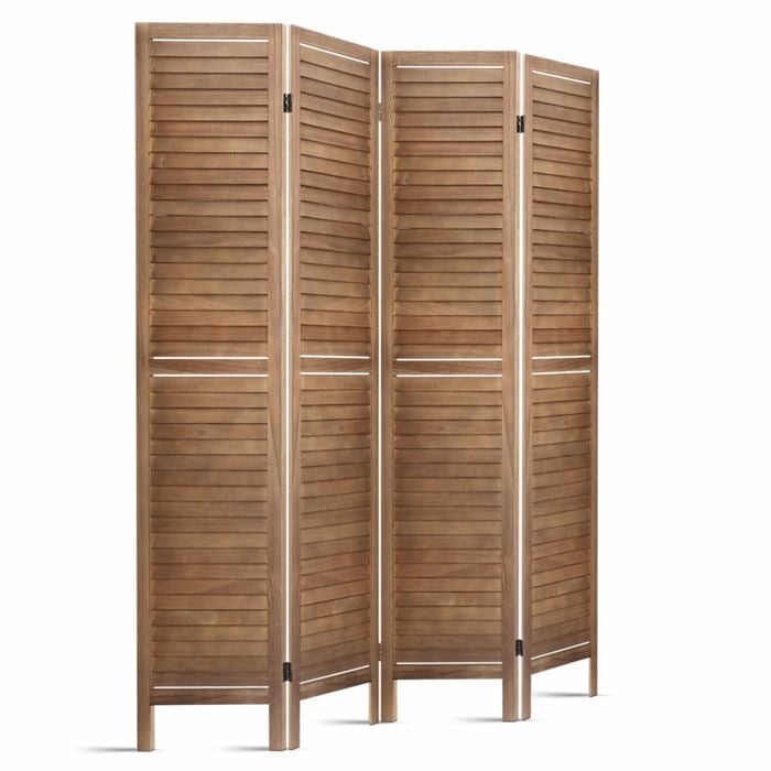 Artiss 4 Panel Room Divider Screen Timber Oak
