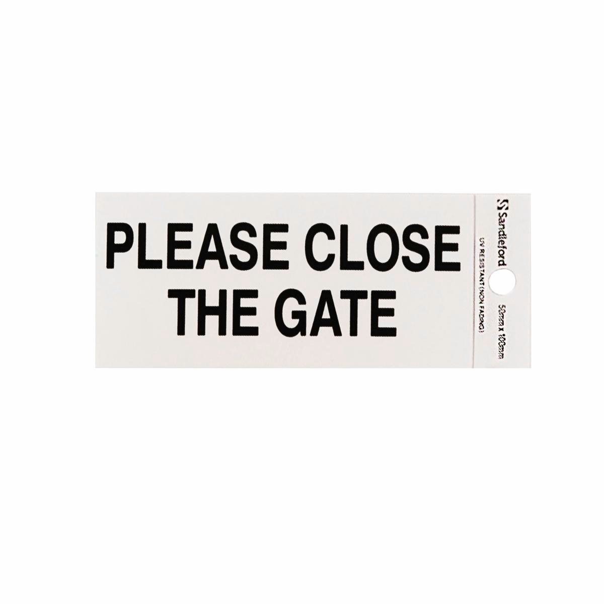 Sandleford Please Close The Gate Self Adhesive Sign - Bunnings Australia