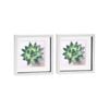 Nicola Spring 10" x 10" White 3D Box Photo Frames - 8" x 8" Mount - Pack of 2