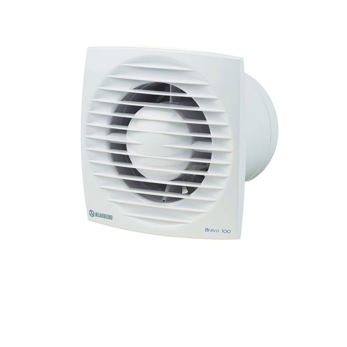 Blauberg 100mm White BRAVO Low Profile Wall / Ceiling Exhaust Fan - 100mm